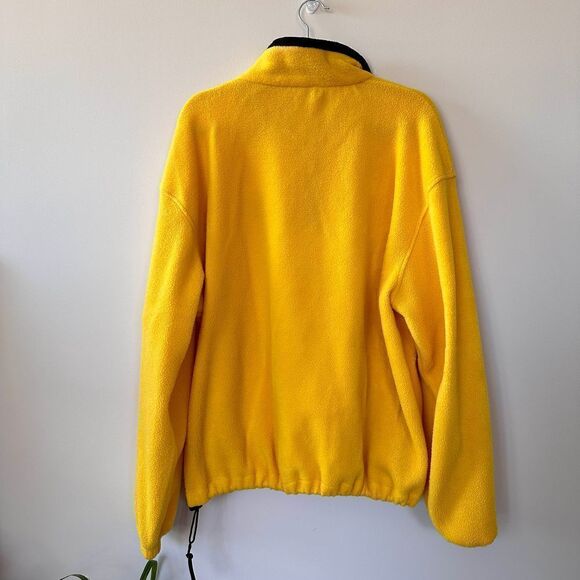 Vintage Tri-Mountain Yellow Half Zip Fleece Pullover with Embroidered Front Logo - Picture 12 of 15